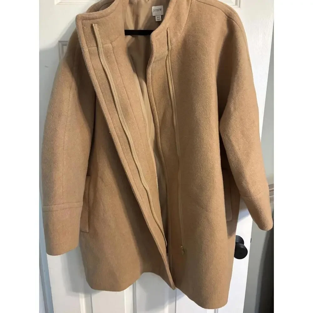 J. Crew Camel Wool Coat - Picture 3 of 9
